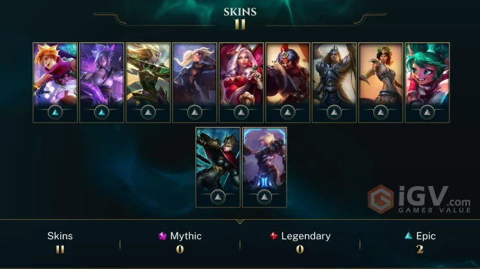 EUW EMAIL CHANGEABLE 23 LVL 22 CHAMPIONS 12 SKINS Black Alistar Victorious Jarvan IV Worlds 2012 Riven+ Her 2012 Icon Last play 2023