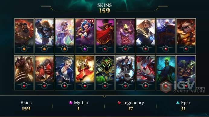 EUW UNK-159SKIN-151CHAMP-2012ACC-276 LVL-CHEAP AND SAFETY