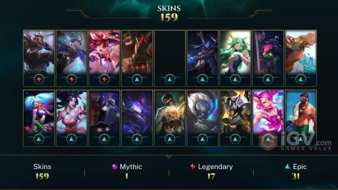 EUW UNK-159SKIN-151CHAMP-2012ACC-276 LVL-CHEAP AND SAFETY