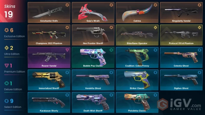 Eu/Full Access/Ranked Ready/Neo Frontier Sheriff + Singularity Vandal + Gaia's Wrath + Champions 2022 Phantom + Xenohunter Knife + 14 more
