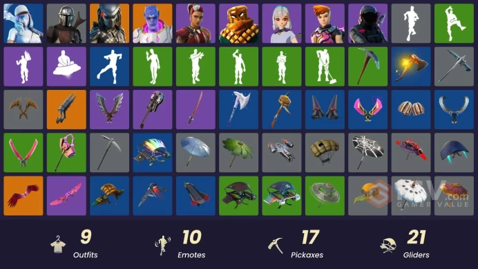 [PC/XBOX/PSN/SWITCH] 9 skins | Kymera | Predator | Mandalorian | Kondor | Mancake | Lexa | Reese | Mave | Diamond Diva | Hunter's Trophy | 