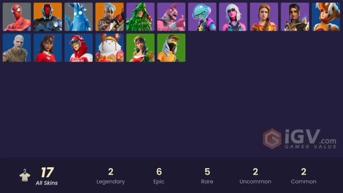 [PC/XBOX/PSN/SWITCH] 17 skins | The Mummy | The Foundation | Ronin | Spider-Man | Polar Peely | Lt. Evergreen | Lt. John Llama | Gumbo | 