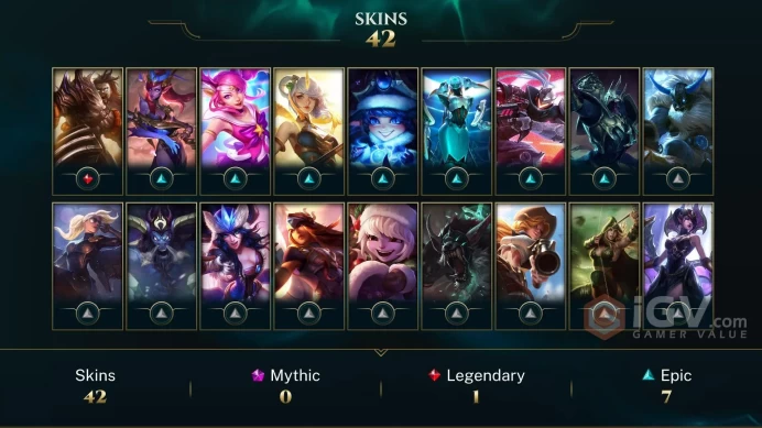 【NA】Level 104    104 Champ/ 42 Skins   Full Access  High Quality Account  Instant Delivery️