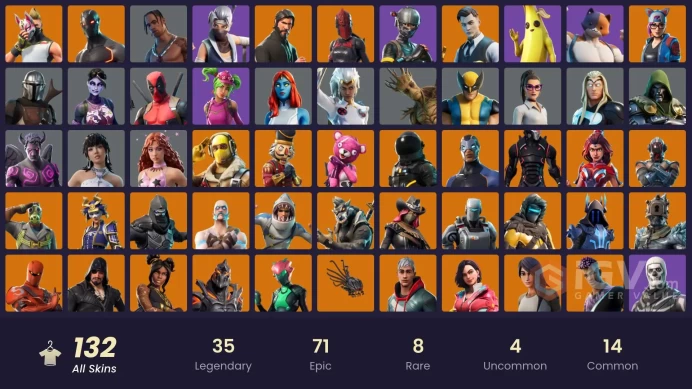 [PC/PSN] 131 skins | IKONIK |Travis Scott | The Reaper | Take The L | Elite Agent | Gold Midas | Candy Axe | Hot Marat | Orange Justice  X1