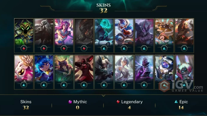 EUW -(S16) SILVER 3(60LP) %100WR -63 Champ - 32 Good Skins(4 Legendary, 14 Epic) - 5.2K BE -S11 ACC- FULL ACCES-CHEAP
