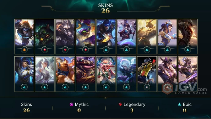 [EUW] - Gold II / 26 Skins / Changeable Mail | Instant Delivery | Lifetime Warranty | 100% Handmade & Secure | 24/7 Support