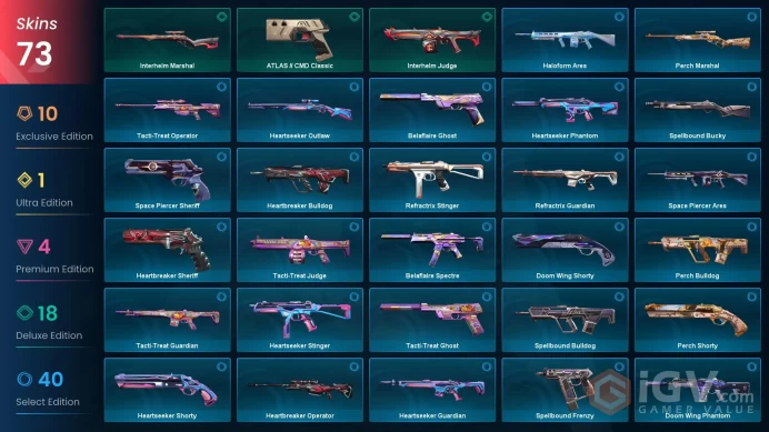 EU 73 skins 6 knifes | Phaseguard Ghost | Divergence Vandal | Interhelm Sword | ATLAS // CMD Baton | Xenohunter Knife | V0194