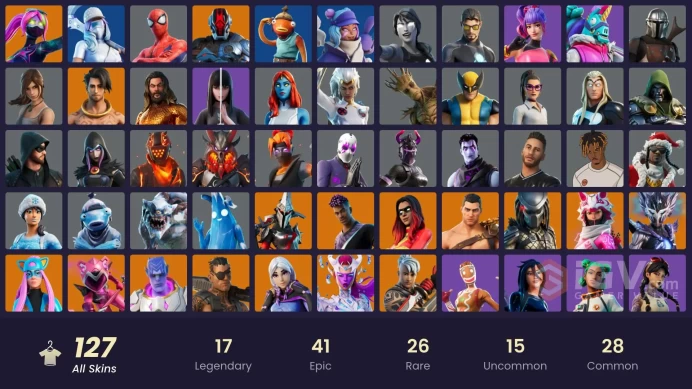 FA - [PSN/XBOX/PC] - 127 skins | Heron Stance Hero | Aura Analyzer | Joey | Joltara | Vi | Raz | Spire Assassin | The Cube Queen | Menace | 