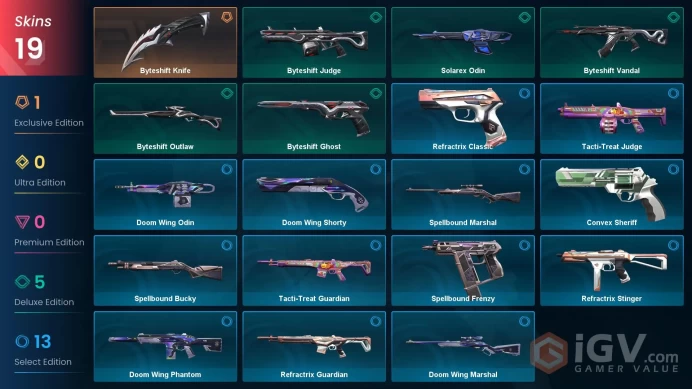 [ASIA] 19 Skins | 1 Knife | Full Acces | Byteshift Knife / Byteshift Vandal / Doom Wing Phantom |