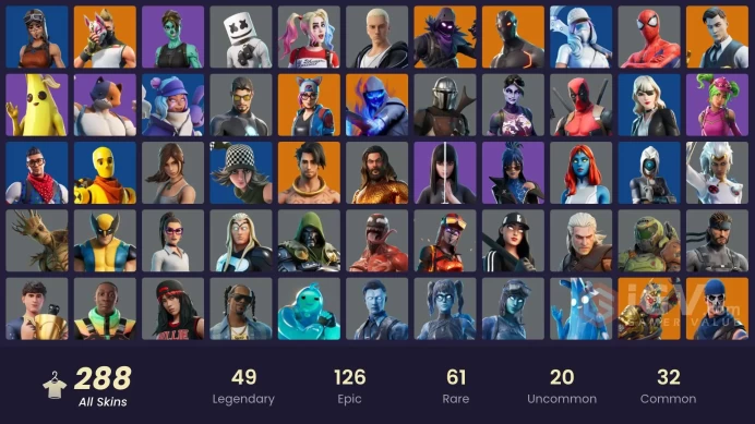 [PC/XBOX] 288 skins | Og STW | Renegade Raider | Blue Team Leader | Gold Meowscles | Gold Brutus | Gold Midas | Leviathan Axe | Candy Axe |	y721