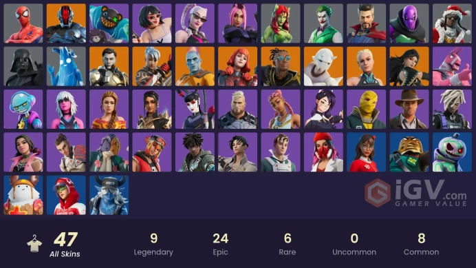 [ALL] 47 skins | Midas Rex | The Foundation | The Imagined | Ronin | Malik | Era | Paradigm (Reality-659) | The Origin | Snap | Darth Vader |