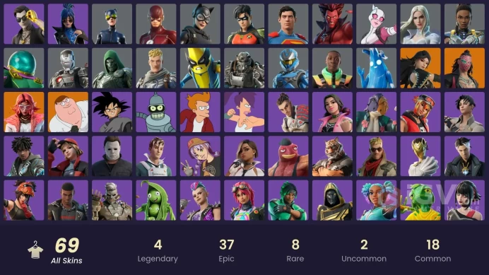*[PC/XBOX/PSN] 69 skins | Peter Griffin | Kado Thorne | Era | Valeria | Mysterio | War Machine | Peelverine | Gwenpool | Emma Frost | Shuri 