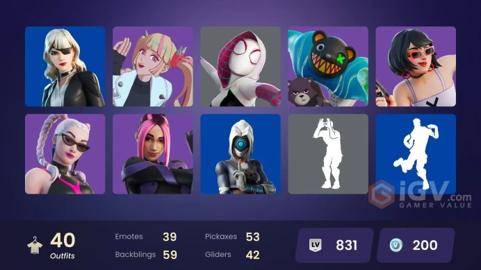 *[ALL LINKABLE] FA | 40 skins | Mizuki | Renzo the Destroyer | Twyn | Malik | Paradigm (Reality-659) | Son Gohan | Snap