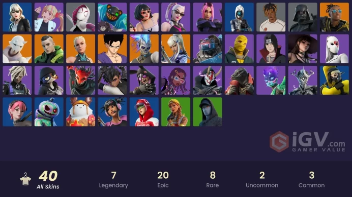 *[ALL LINKABLE] FA | 40 skins | Mizuki | Renzo the Destroyer | Twyn | Malik | Paradigm (Reality-659) | Son Gohan | Snap