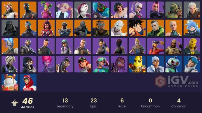 *[ALL LINKABLE] FA | 46 skins | Rogue Agent | Son Goku | Valor | Nezumi | The Visitor | Drift | Renzo the Destroyer | Enforcer