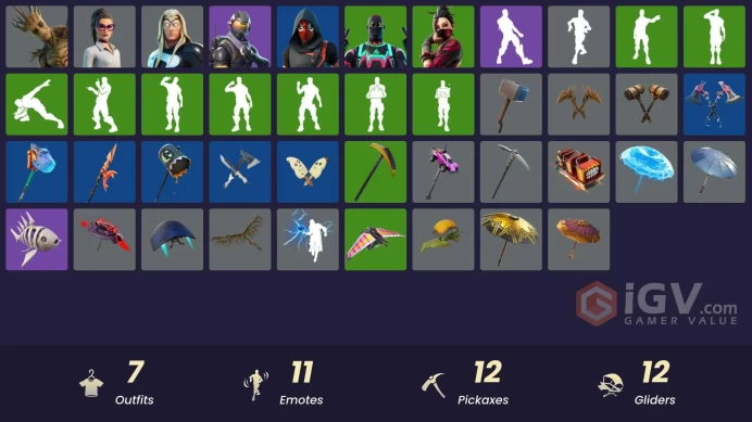 [ALL LINKABLE] FA | 7 skins | Rogue Agent | Jennifer Walters | Thor | Groot | Seeker | Liteshow | Red Jade
