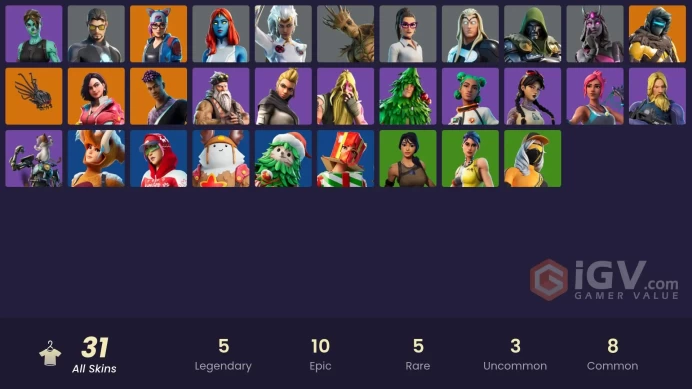 *[ALL LINKABLE] FA | 31 skins | Fade | Zenith | Lynx | Rox | Sentinel | Darkheart | Mystique | Doctor Doom | Groot | Tony Stark