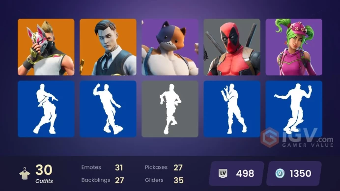 13327[PC/XBOX]Gold Midas|Rogue Agent|Calamity|Drift|Fade|Valor|Carbide|Gear Specialist Maya|Storm|Deadpool|Groot