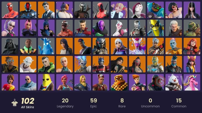 [PC/XBOX/PSN] 102 skins | Electri-claw | Verve | Astroworld Cyclone | Squad Sail | Astro Jack | Mandalorian | MB92
