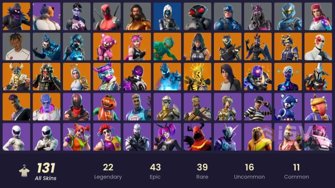 2100$ spend  [PC/XBOX] 131 skins | Jules | Aura | Raven | Surf Witch | Deadpool | Dynamo | Star Wand | Laugh It Up | Brite Bomber