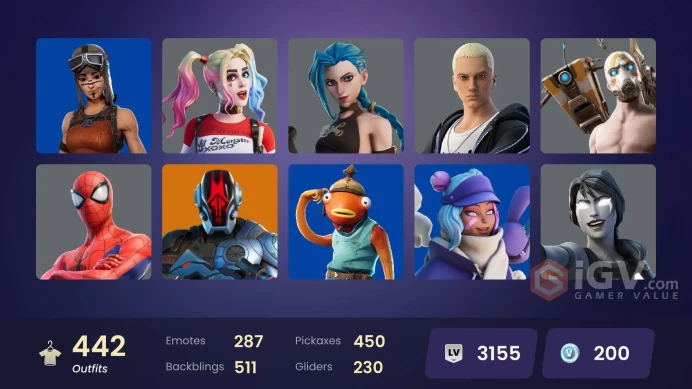 [ALL PLATFORMS]-442 Skin-Renegade Raider-Dragon Balls-Naruto Skins-Attack On Titan Skins-HUNTR/X Skins-