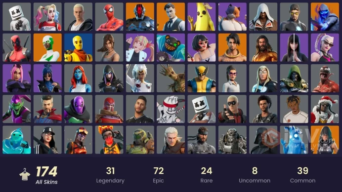 [PC/XBOX/NINTENDO/PS] 174 skins | Gold Midas | Tart Tycoon | Xander | Explorer Emilie | Holo-Boot Pack | 450 VB | MB87