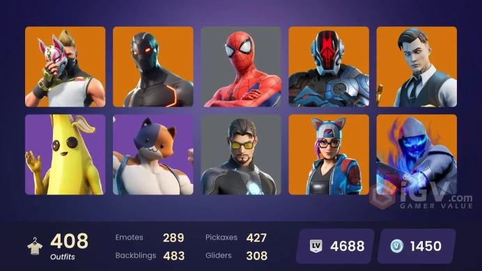 [ALL PLATFORMS]-408 Skin-Shogun X-Iron Man Mk 45-Bones-Spire Immortal-Omega-A.I.M.-Spectra Knight-FULL ACCESS-