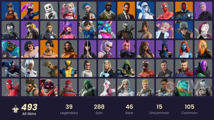 [ALL PLATFORMS]-500 Skin- 554 pickaxes-Championship Jonesy-FNCS Champion Seeker-FNCS Renegade-Championship Aura-Renegade Raider-Aerial Assault