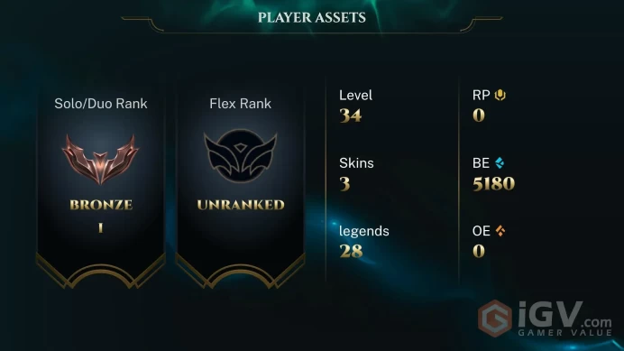 S16 Bronze I (0 LP) | EUW | BE: 5180 | CHAMPS: 28 | Firefighter Tristana | Nightblade Irelia | Birdio | Slaughter Fleet Ward | Level: 34 | HANDL