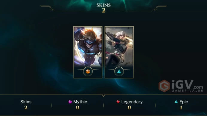 S16 Bronze I (0 LP) | EUW | BE: 4905 | CHAMPS: 26 | Sentinel Riven | Pulsefire Ezreal | Arcane Undercity Vi | Gemstone | 2020 Spirit Blossom Kan