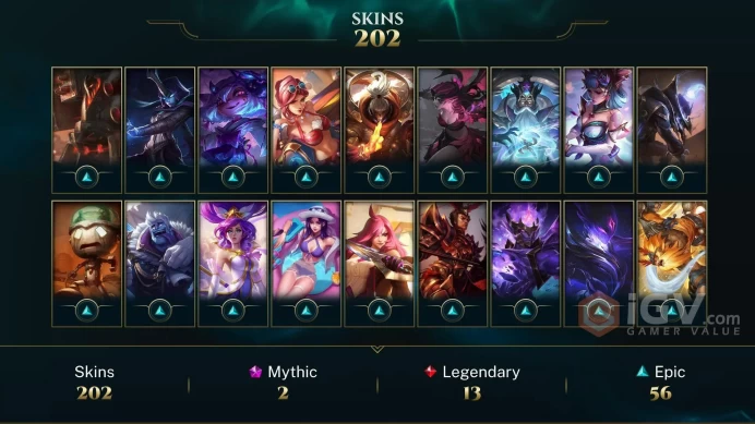 EUW -(S16) PLATIN 4 %65WR - 172 Champ - 202 Good Skins(1 Ultimate, 2 Mythic, 13 Legendary, 56 Epic) - 80K BE - S2 ACC - FULL ACCES - CHEAP