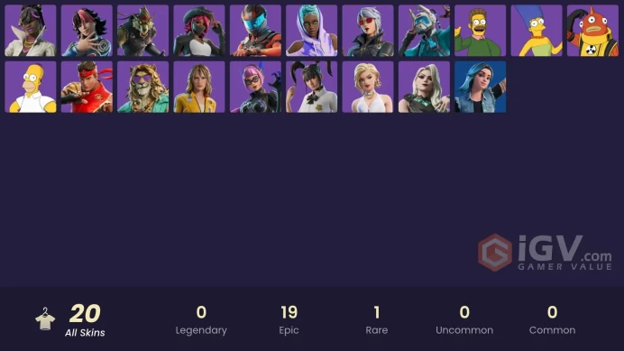 [PC] 20 skins | Void Walker Lynx | The Bride | Jana Pastel | Maxx Speed | FIRE Master Kai | Sedona | Blinky Fishstick | Mira | Omen Hunter Calam