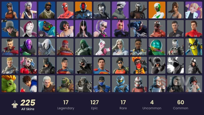  [ALL PLATFORMS] 224 skins | Renegade Raider | Aerial Assault Trooper | Naruto Uzumaki | Nezumi | Renzo the Destroyer | Kymera | FULL ACCESS