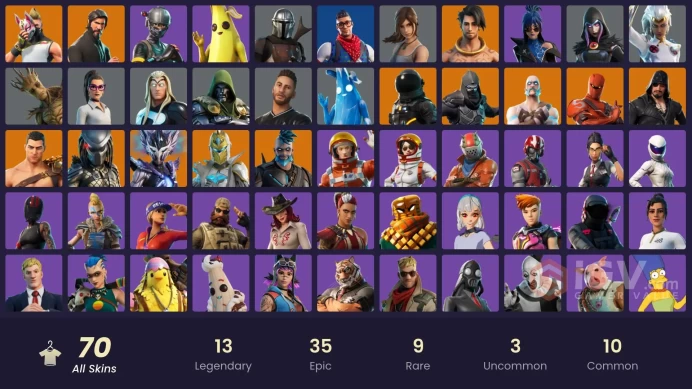 PC/PSN/Xbox/Nintendo 70 skins | The Reaper | Elite Agent | Take The L | Blue Team Leader | Prodigy | Pitch Patroller | Subzero Cryptic | Fixer |