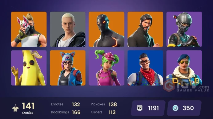 PC/PSN/Xbox/Nintendo 141 skins | OG STW | The Reaper | Elite Agent | Take The L | Blue Team Leader | Carbon Commando | Royale Bomber | Blue Stri