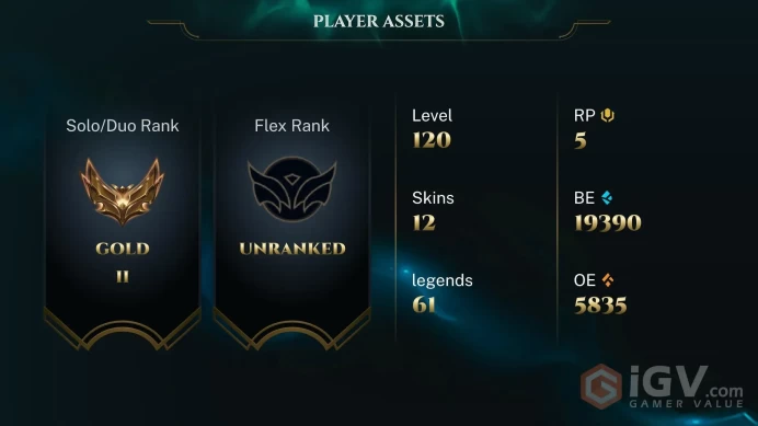 S16 Gold II (88 LP) | EUW | 40% WR | BE: 19390 | RP: 5 | CHAMPS: 61 | Fnatic Gragas | Star Guardian Taliyah | Three Honors Shen | Three Honors A