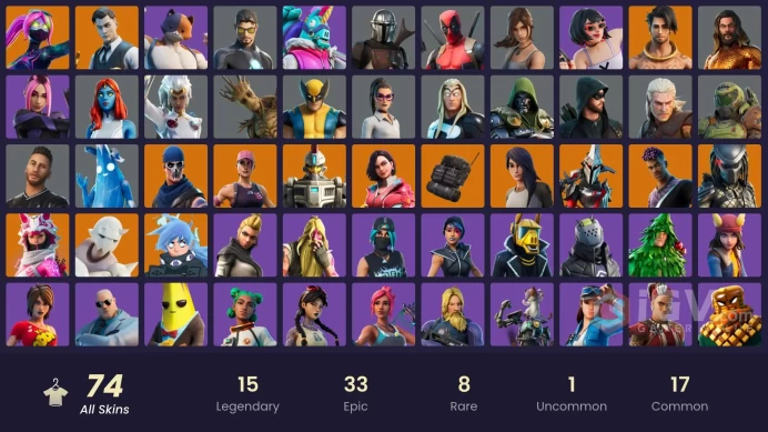 [PC/PSN/XBOX] 74 skins | Gold Midas | Trilogy | Tart Tycoon | Cloud Striker | Sultura | Point Patroller | Predator |N143