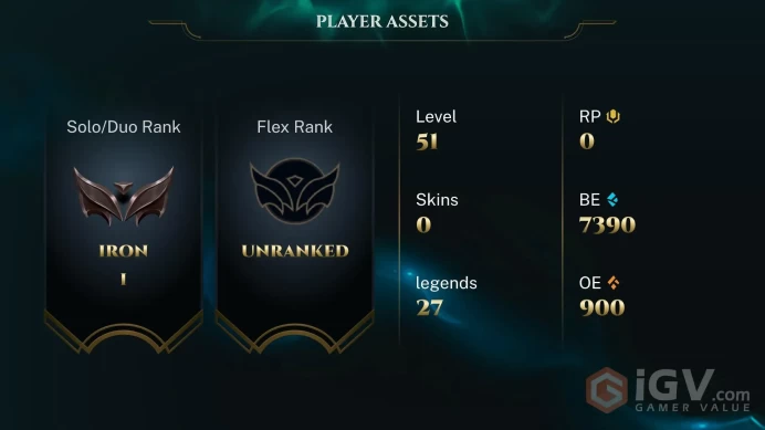 S16 Iron I (0 LP) | EUW | BE: 7390 | CHAMPS: 27 | Arcane Inventor Jayce | Arcane Enemy Jinx | Arcane Undercity Vi | Arcane Enforcer Caitlyn | Th