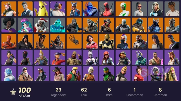 [PC/PSN/XBOX] 100 skins |Candy Axe | Orange Justice | Hot Marat | Verve| Take The Elf | Point It Out | Astroworld Cyclone | 150 VB