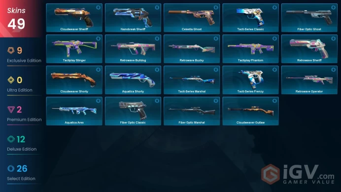 VALORANT EU WEST SERVER 49 SKİNS (+4 KNİFE KURONAMİ VANDAL,XERFANG Vandal,Spectrum Phantom )AUTO DELIVERY FULL ACCESS