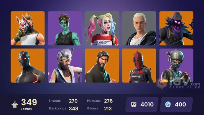 [PC/XBOX] 348 skins | The Reaper | Og STW | Elite Agent | Omega (stage 5) | Gold Meowscles | Gold Brutus | Gold Midas | Take The L | Leviathan A