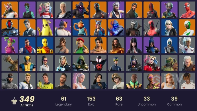 [PC/XBOX] 348 skins | The Reaper | Og STW | Elite Agent | Omega (stage 5) | Gold Meowscles | Gold Brutus | Gold Midas | Take The L | Leviathan A