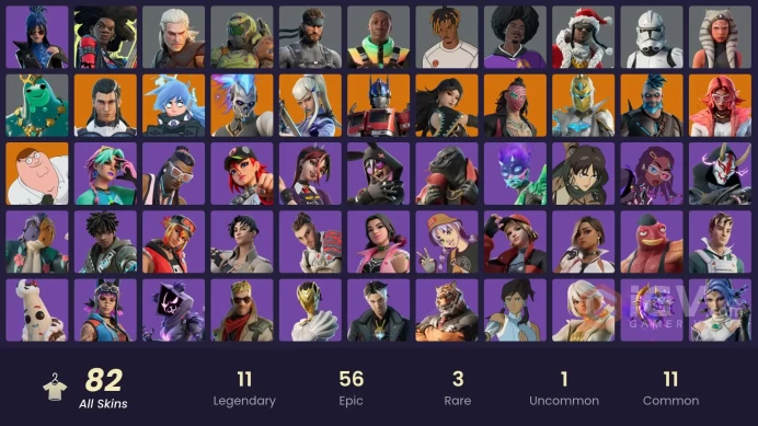 [PC/PSN/XBOX] 82 skins | Sign Along | Astroworld Cyclone | Valeria | Peter Griffin | Renzo the Destroyer | Era | 900 VB