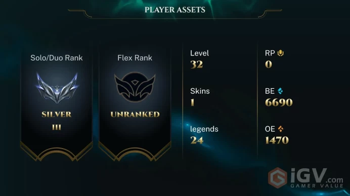 S16 Silver III (0 LP) | EUW | BE: 6690 | CHAMPS: 24 | Victorious Tryndamere | Giant Enemy Crabgot | PROJECT: Fiora | Worlds 2018 Kha'Zix | Elder