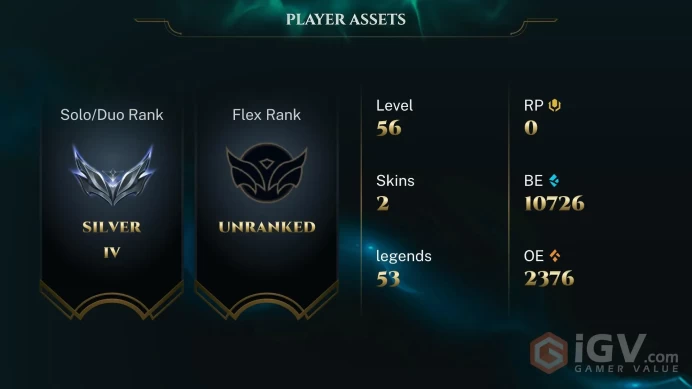 S16 Silver IV (0 LP) | EUW | BE: 10726 | CHAMPS: 53 | Nottingham Ezreal | Frozen Prince Mundo | Level: 56 | HANDLEVELED | 45 DAY WARRANTY | GAME