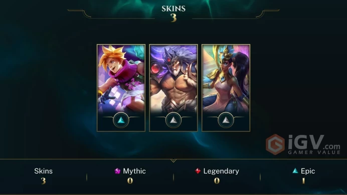 S16 Silver IV (0 LP) | EUW | BE: 3920 | CHAMPS: 30 | Arcade Ezreal | Victorious Tryndamere | Order of the Lotus Karma | EDG Yuumi | True Damage