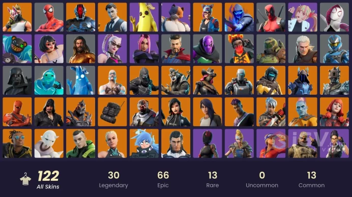 (PC PSN XBOX) 122 skins | Drift | The Prisoner | Ruin | Catalyst | Snap | Zenith | Nezumi | Ronin | The Origin | Gear Specialist Maya | Dire | L