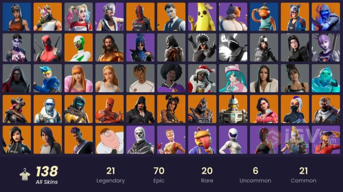 [PC] 138 skins | Renegade Raider | Gold Midas | Rox | Drift | Frostbite | Hybrid | Ruin | Backlash | The Scientist | Calamity | Sorana | 350 VB