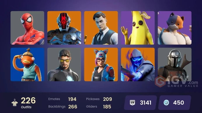 [ALL PLATFORMS]-225 Skin-203 Pickaxes-191 Emote-179 Gliders-Eon-Midas-Master Chief-Lara Croft-FULL ACCESS-