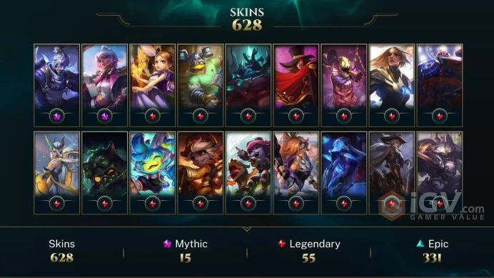 628 SKIN | UNRANKED | 1092 LVL | 21K+ BE | MAIL CHANGEABLE LEAGUE OF LEGENDS ACCOUNT